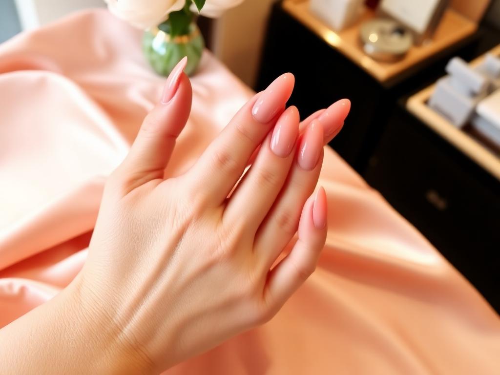 Gel nail extensions full set at Ta Bella Nail Salon Fgura Malta